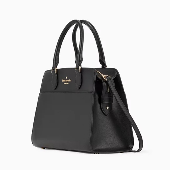 KATE SPADE Madison Saffiano Leather
(NWT
Medium Satchel BLACK COLOR - Picture 3 of 16